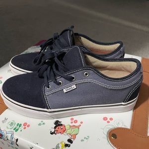 Blue and white vans kids 5.5 woman 7.5